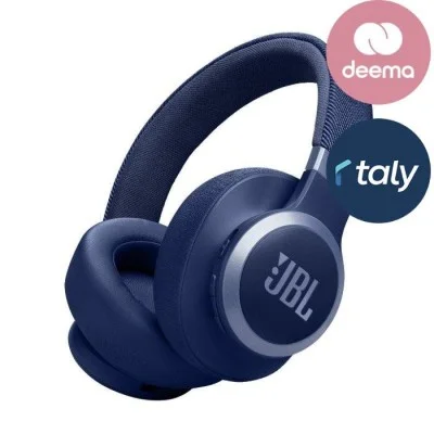JBL Live 770NC Wireless On-Ear Headphones with True Adaptive Noise Cancelling – Blue